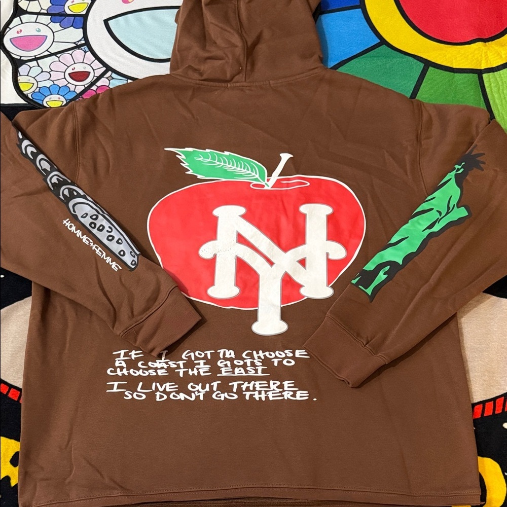 HOMME FEMME CALI TO NYC HOODIE CHOCOLATE - Picture 9 of 15